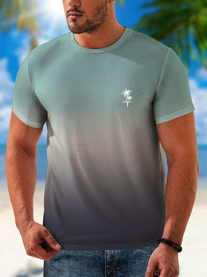 Farbverlauf Rundhals T-Shirt