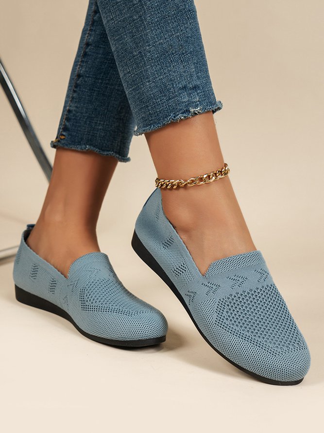Damen Atmungsaktiv Textil Flach Schuhe