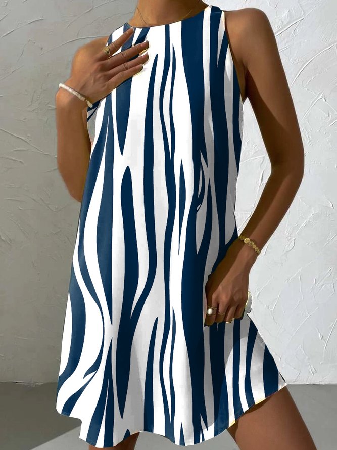 Print Weit Freizeitkleid