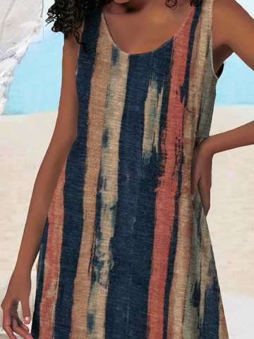 Gestreift Freizeitkleid
