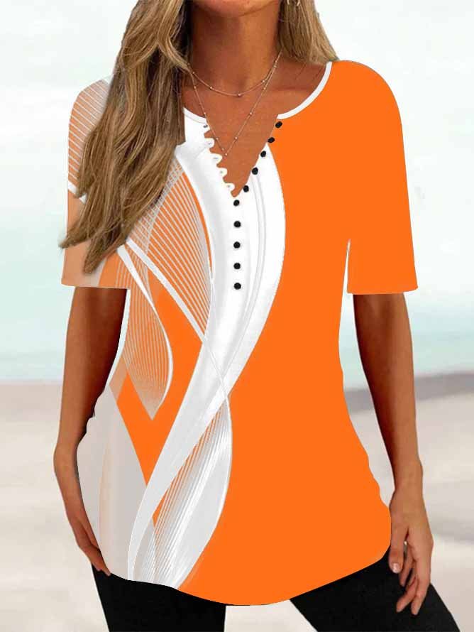Jersey Weit Sonstiges Lässig Bluse