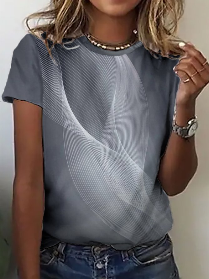 Geometrisch Print Lässig T-Shirt