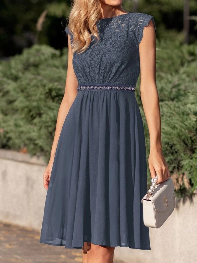 Lässig Perlen Kleid