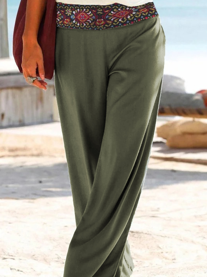 Unifarben Gurtband Freizeithose