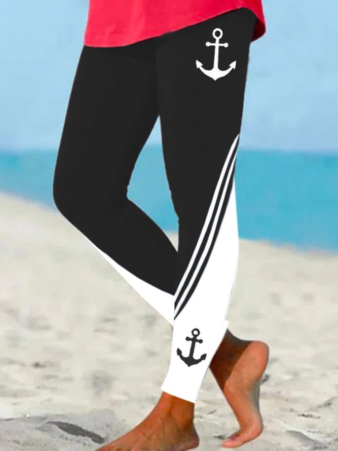 Lässig Jersey Print Leggings