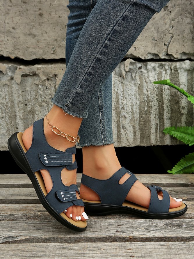 Retro Stickerei Haken und Schleife Bequem Sohle Flach Pantolette