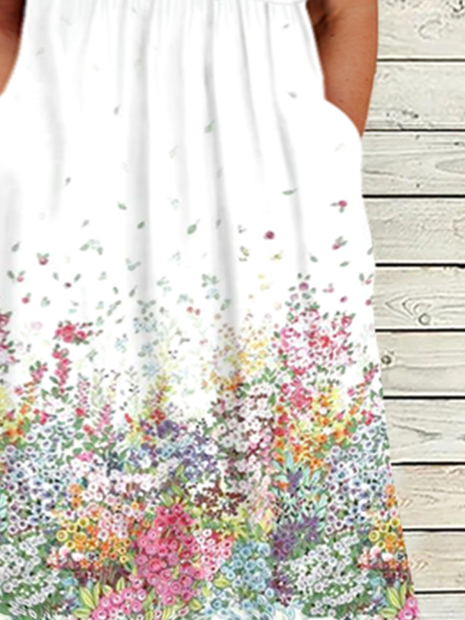 Große Größen Lässig Kurzarm Stricken Kleid