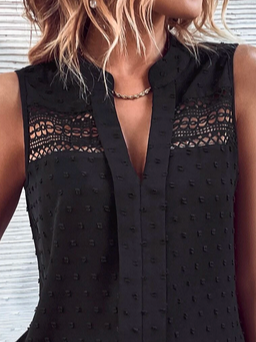 Jacquard Lässig Tanktop Oberteile
