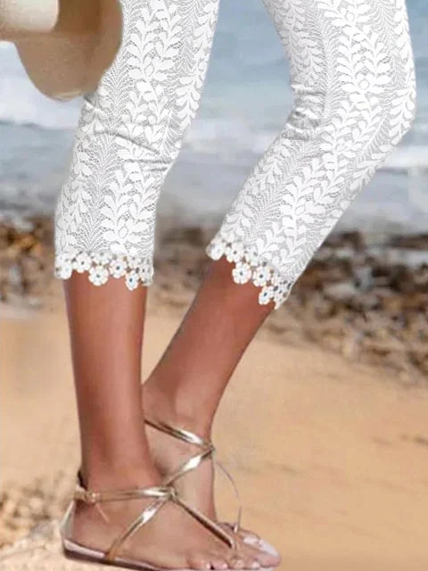 Lässig Unifarben Regelmäßige Passform Leggings