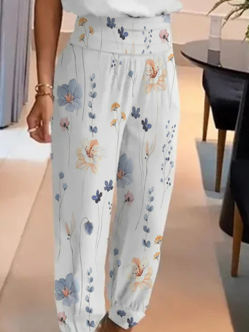 Geblümt Freizeithose