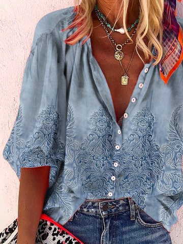 Weit Urlaub Ethnisch Bluse