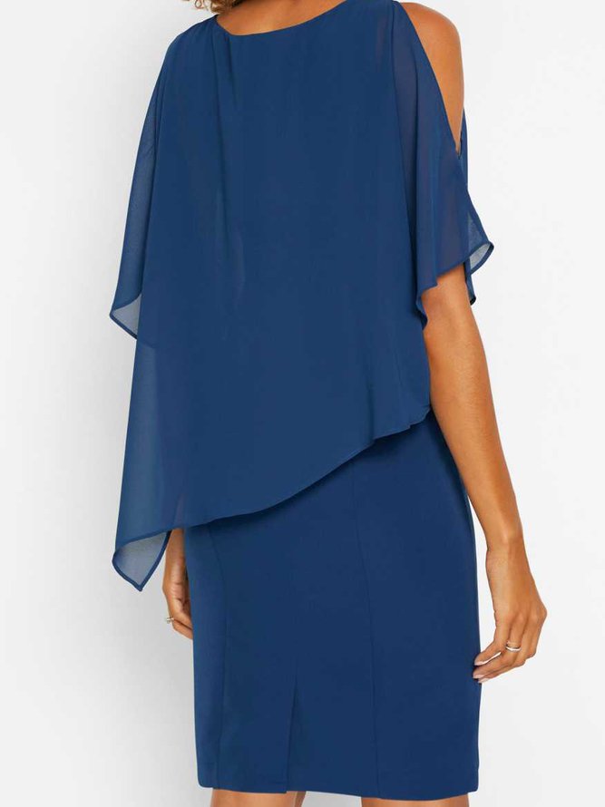 Warmbohren Rundhals Freizeitkleid