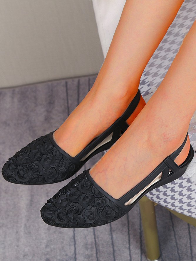 Urban Bequem Fashion Keil Geblümt Geprägt Einzeln Schuh