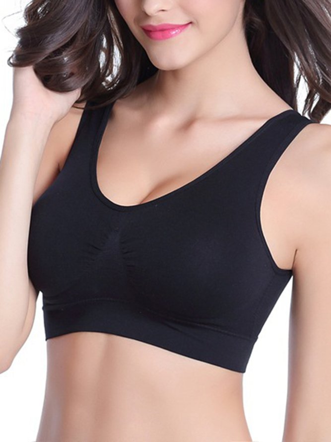 Atmungsaktiv Bequem Hohe Elastizität Nahtlos Tanktop Stil Sport  BH & Bügelloser BH