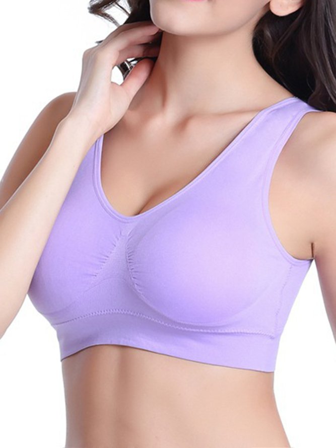 Atmungsaktiv Bequem Hohe Elastizität Nahtlos Tanktop Stil Sport  BH & Bügelloser BH