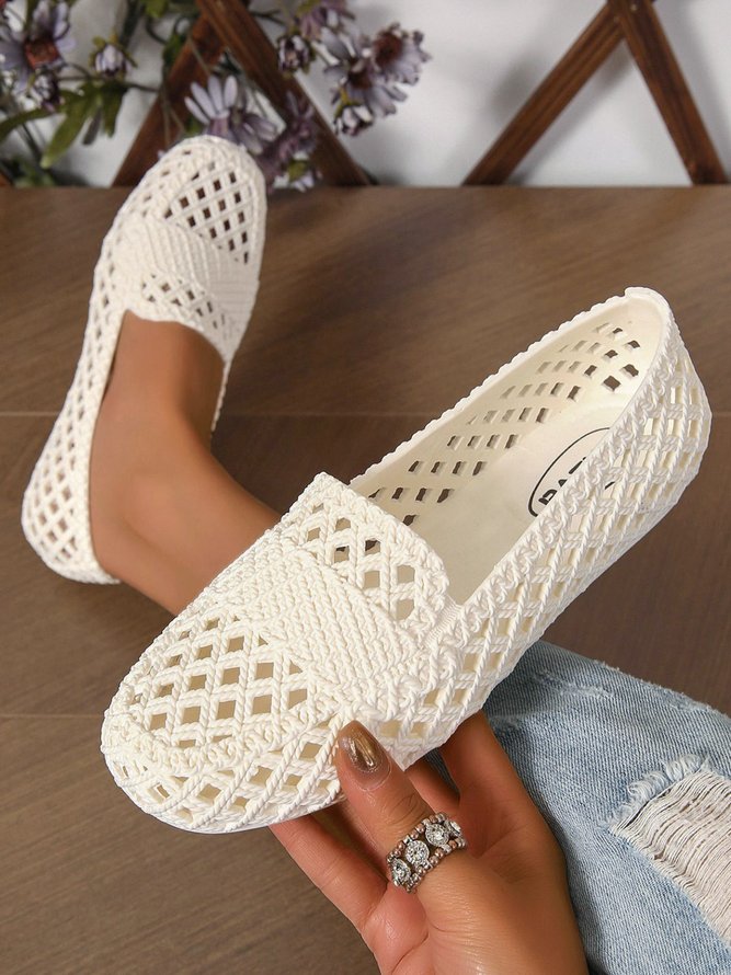 Damen Ausgehöhlt Wasserdicht Slip On Schuhe
