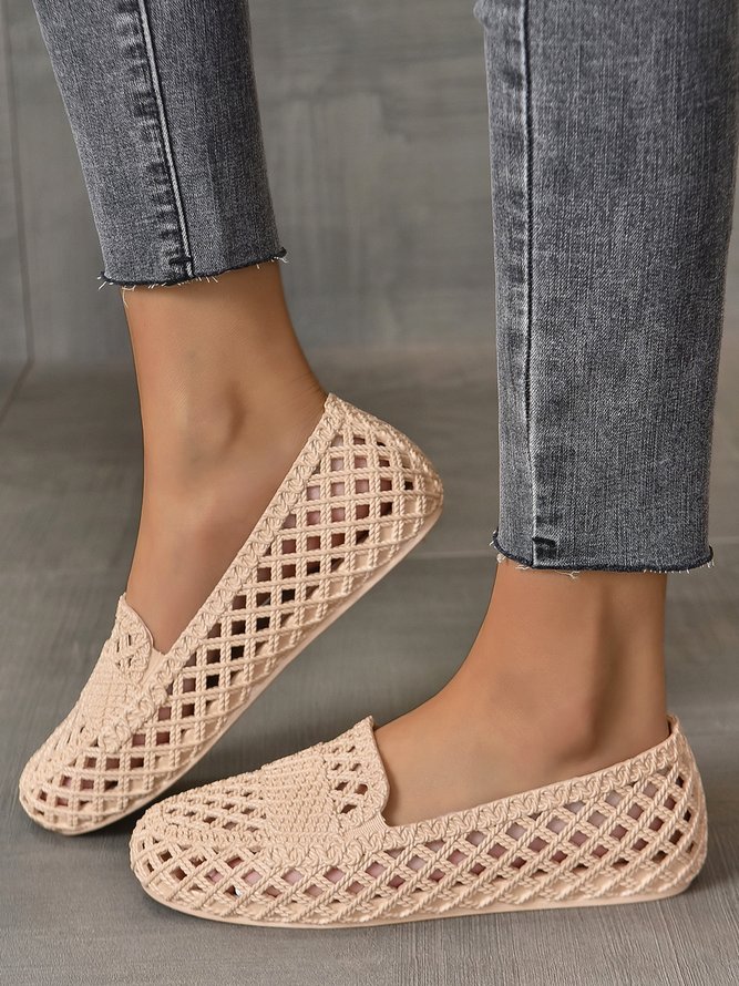 Damen Ausgehöhlt Wasserdicht Slip On Schuhe