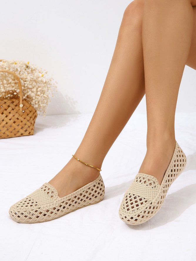 Damen Ausgehöhlt Wasserdicht Slip On Schuhe