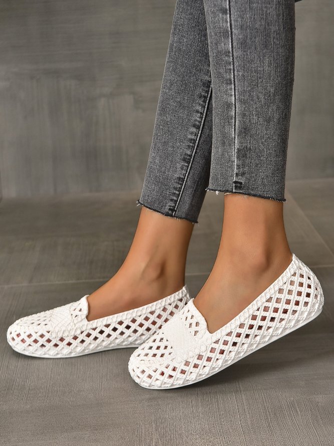 Damen Ausgehöhlt Wasserdicht Slip On Schuhe