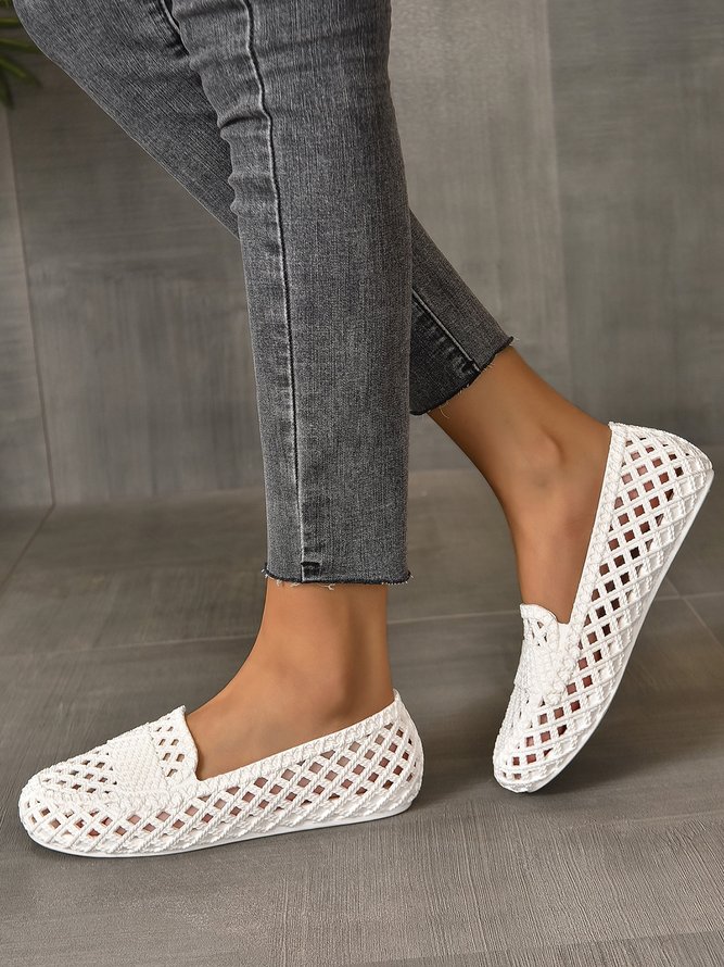 Damen Ausgehöhlt Wasserdicht Slip On Schuhe