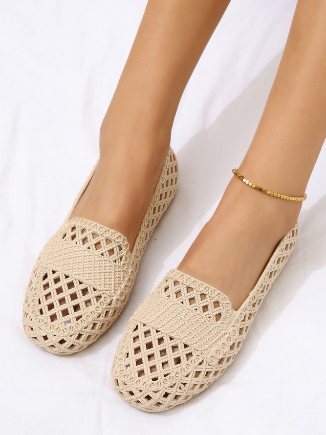Damen Ausgehöhlt Wasserdicht Slip On Schuhe