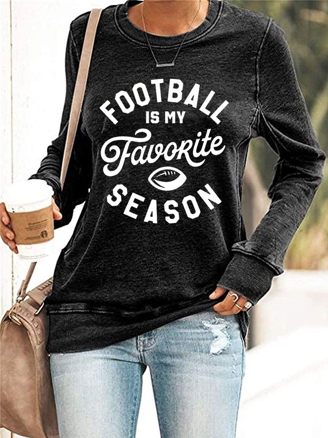 Lässig Buchstabenmuster Sweatshirt