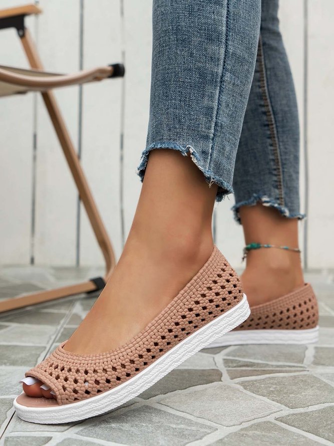 Wasserdicht Ausgehöhlt Strand Peeptoe Schuhe