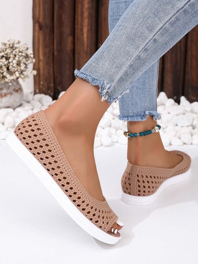 Wasserdicht Ausgehöhlt Strand Peeptoe Schuhe