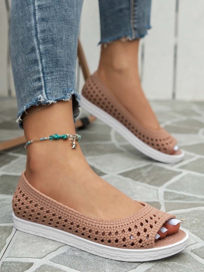 Wasserdicht Ausgehöhlt Strand Peeptoe Schuhe