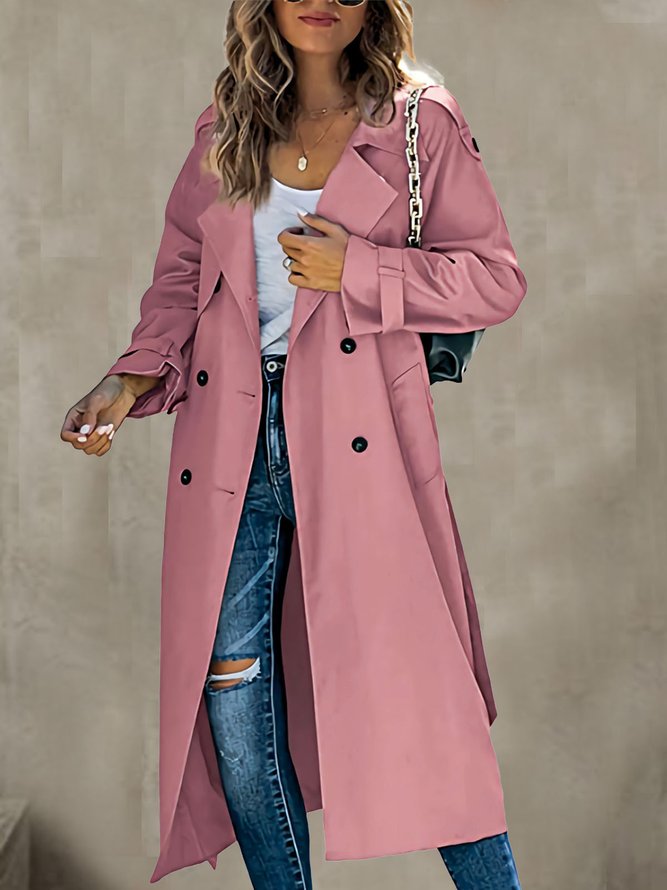 Urban Unifarben Trenchcoat Mit Nein