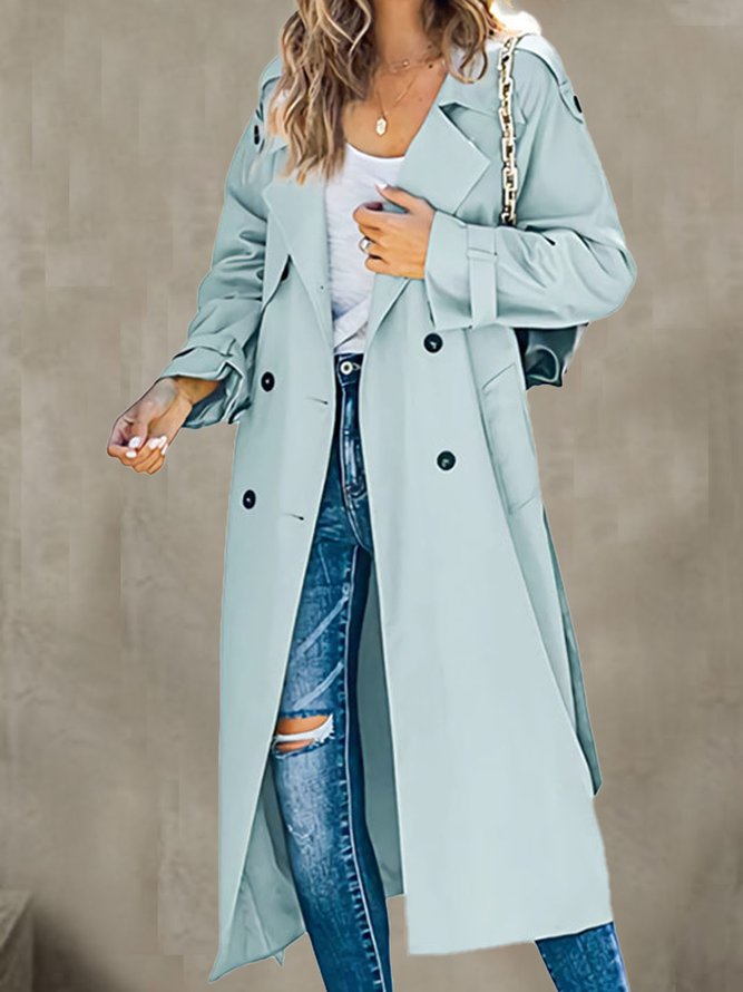 Urban Unifarben Trenchcoat Mit Nein