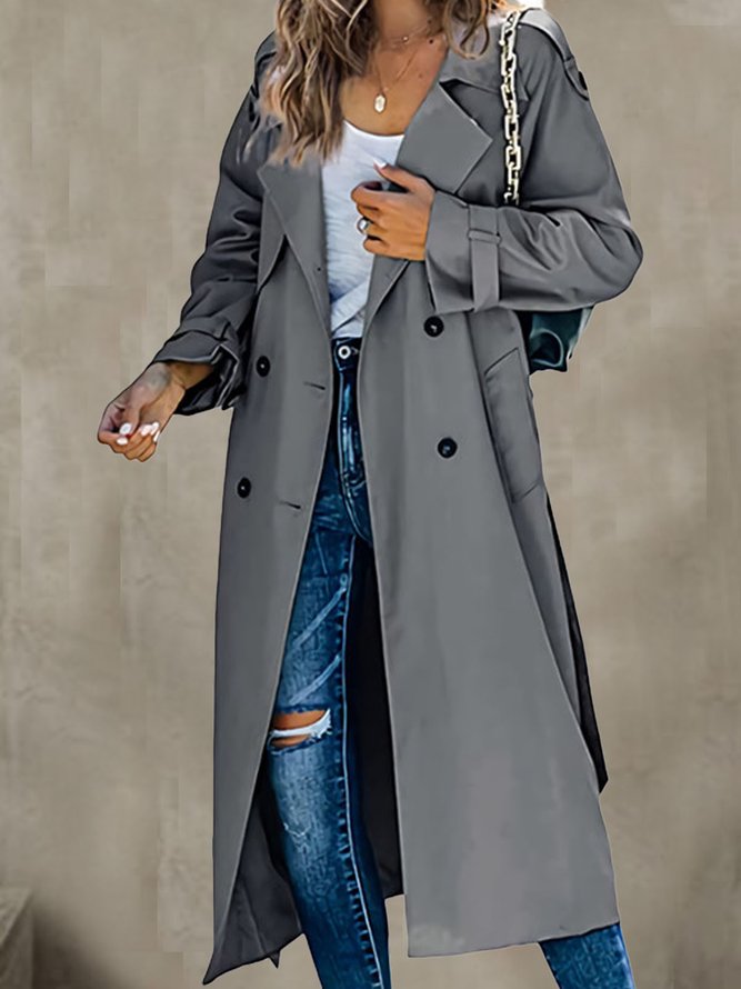 Urban Unifarben Trenchcoat Mit Nein