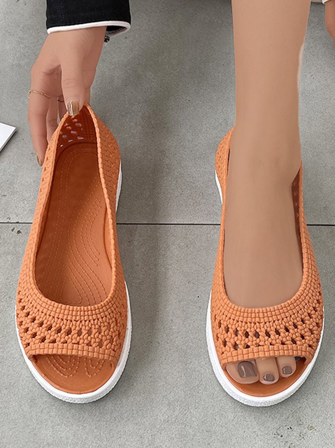 Wasserdicht Ausgehöhlt Strand Peeptoe Schuhe