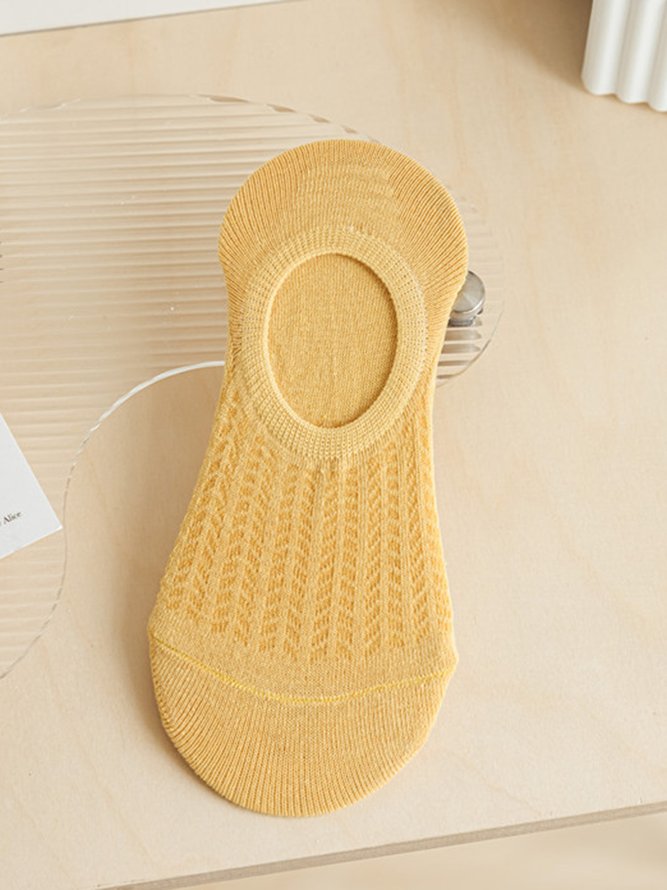 1 Paar Lässig Atmungsaktiv Ausgehöhlt Unifarben Knöchelsocken