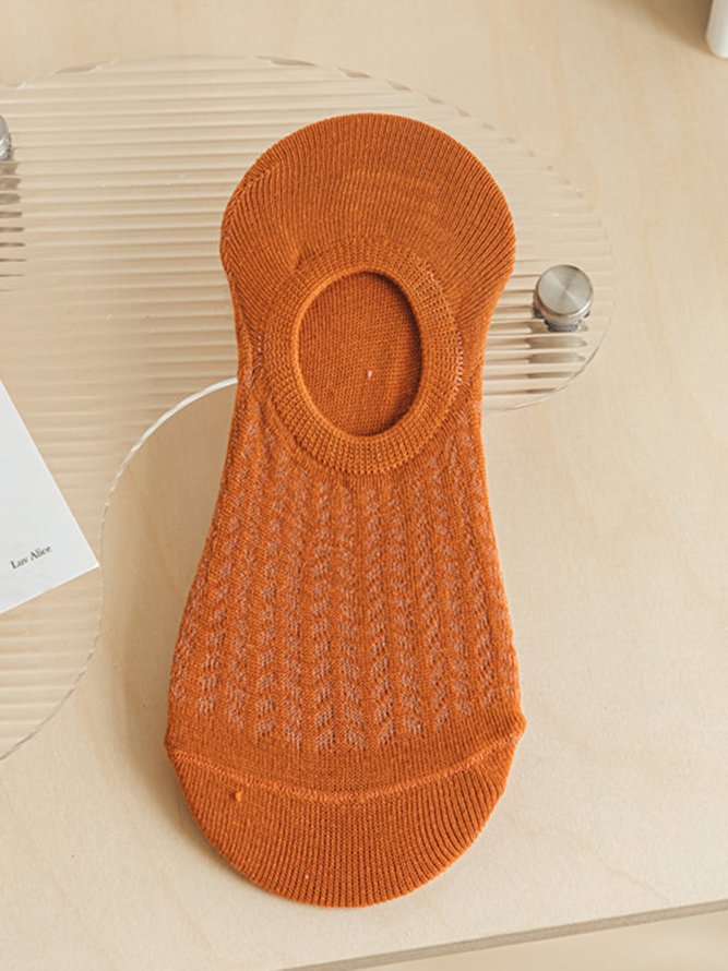1 Paar Lässig Atmungsaktiv Ausgehöhlt Unifarben Knöchelsocken