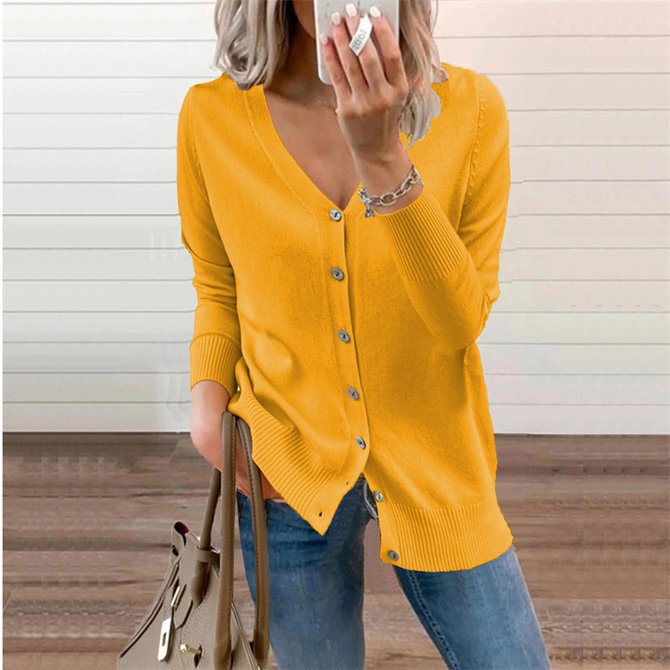 Lässig Sonstiges Garn/Wollgarn Strickjacke