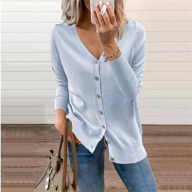 Lässig Sonstiges Garn/Wollgarn Strickjacke
