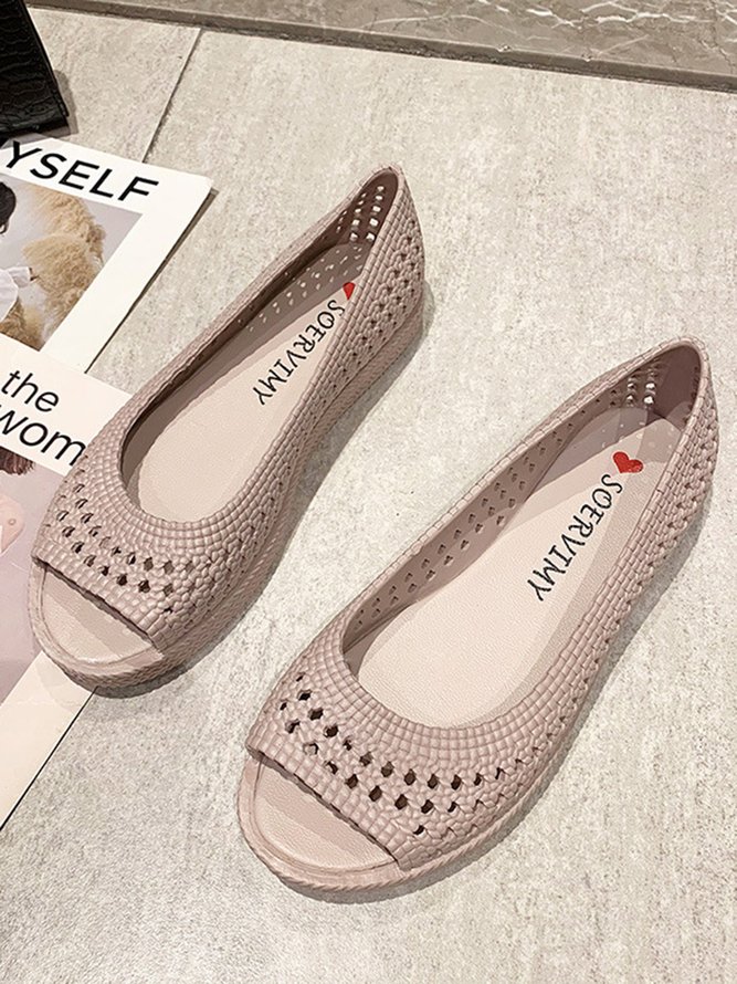 Wasserdicht Ausgehöhlt Strand Peeptoe Schuhe