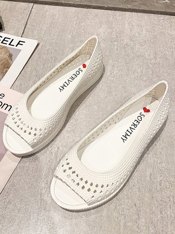 Wasserdicht Ausgehöhlt Strand Peeptoe Schuhe