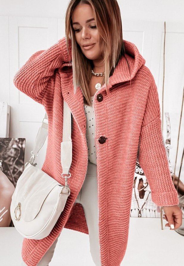 Lässig Garn/Wollgarn Strickjacke