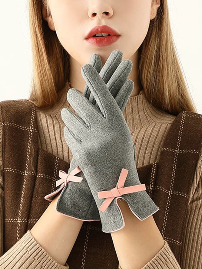 Elegant Schleife Wärme Handschuhe