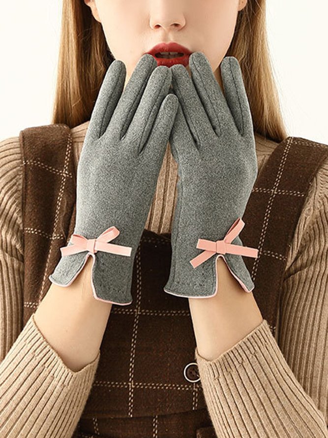 Elegant Schleife Wärme Handschuhe