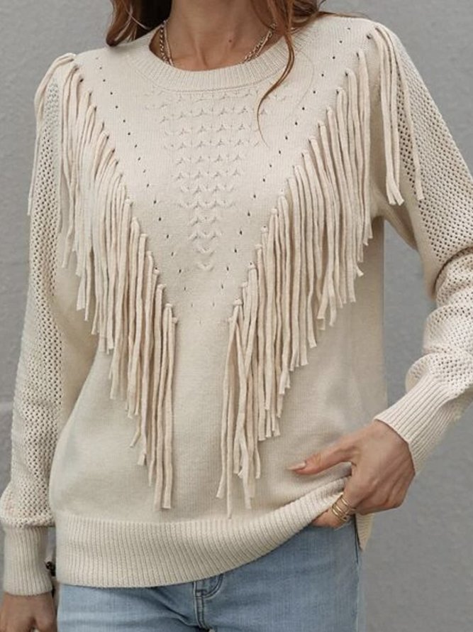 Garn/Wollgarn Böhmisch Rundhals Pullover