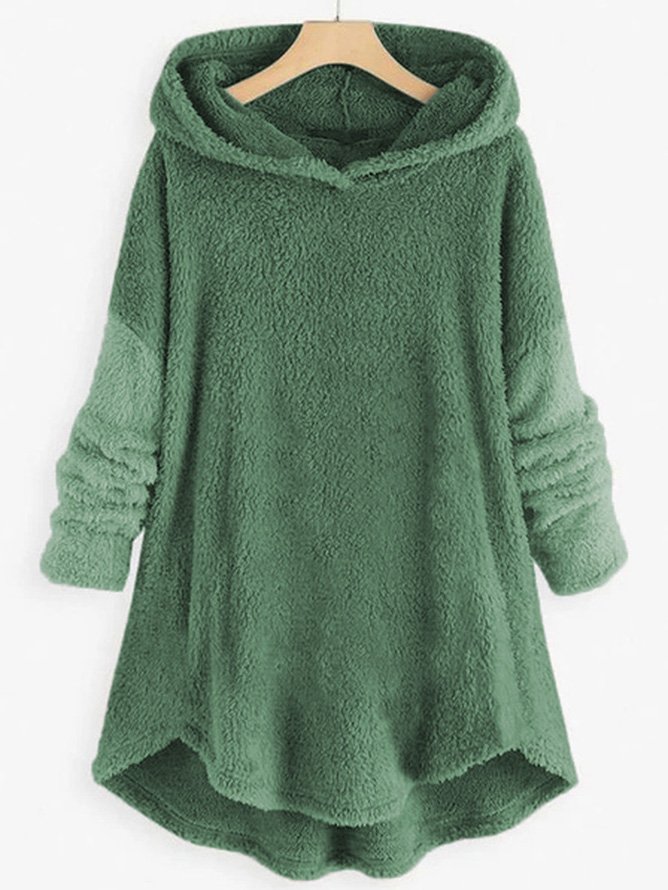 Warm Lässig Print Kapuzenpullover Lange Hoodie Herbst Winter