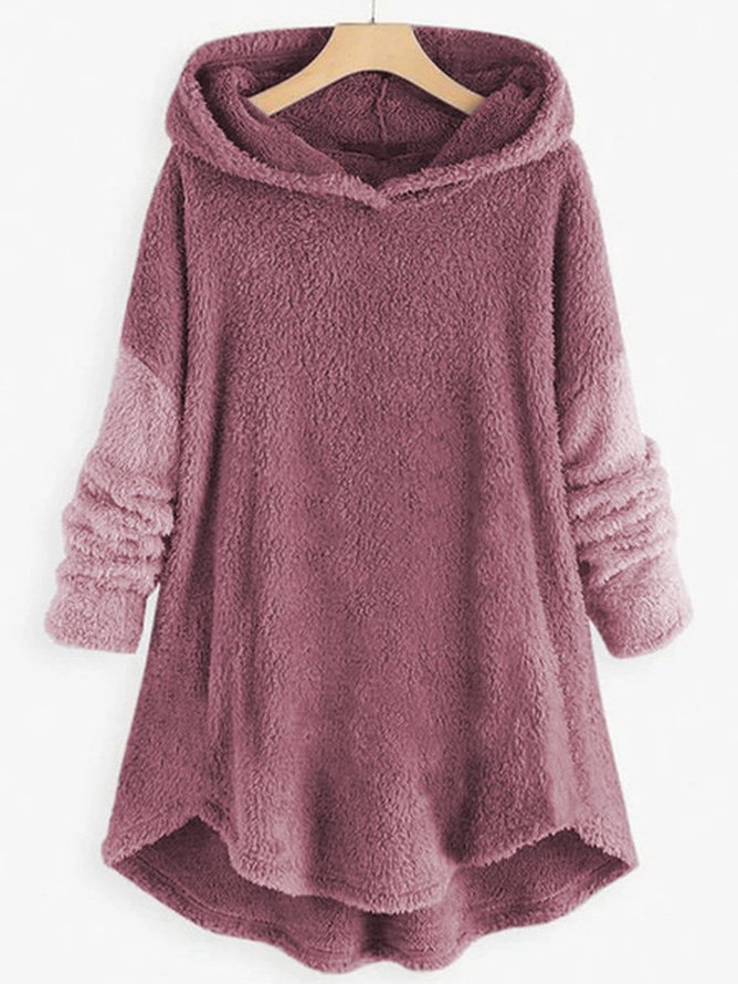 Warm Lässig Print Kapuzenpullover Lange Hoodie Herbst Winter
