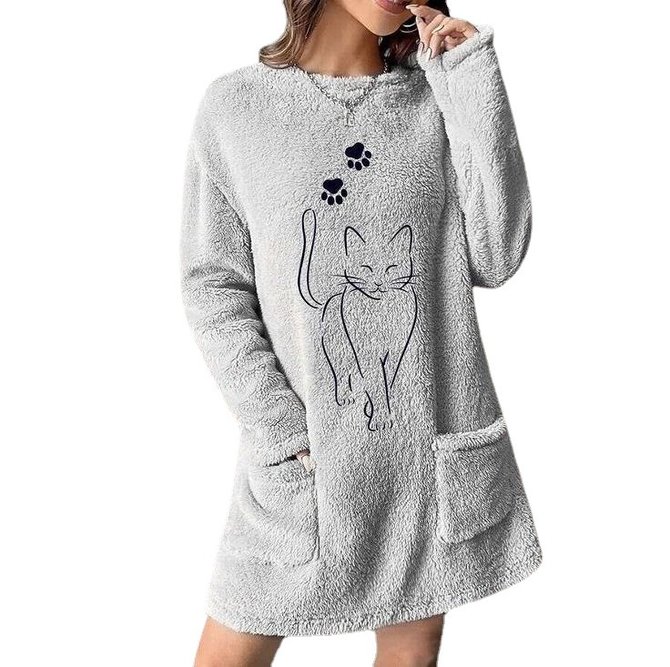 Lässig Rundhals Polar Vlies Sweatshirt