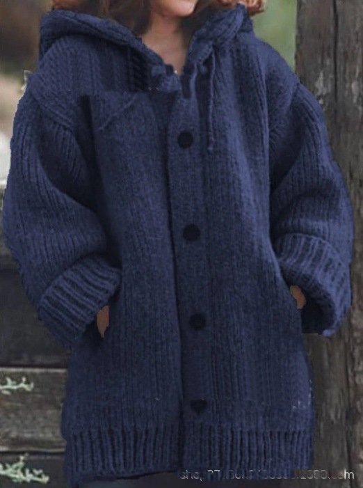 Lässig Wolle/Stricken Sonstiges Weit Strickjacke