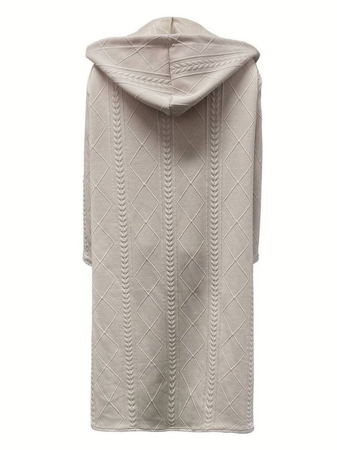 Schalkragen Lässig Weit Strickjacke