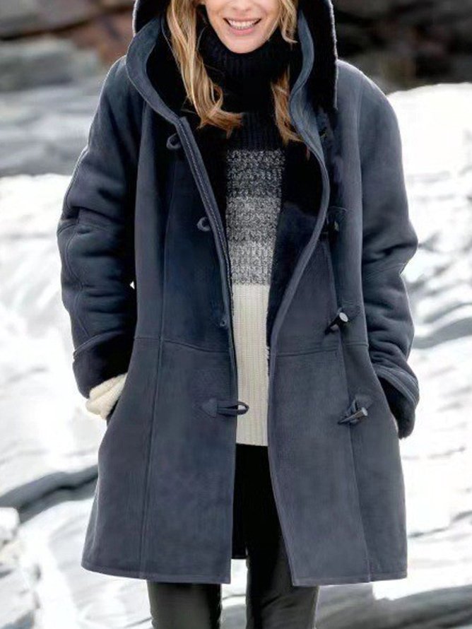 Lässig Weit Teddy Jacke