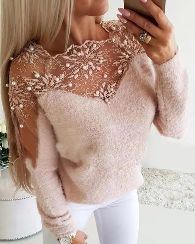 Garn/Wollgarn Lässig Unifarben Pullover